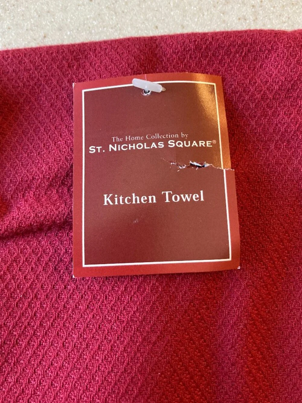 NWT St. Nicholas Square Kitchen Towels 3 Pc. Poinsettias Holday Theme
